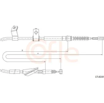 Brzdový systém Tažné lanko, parkovací brzda COFLE 92.17.4210