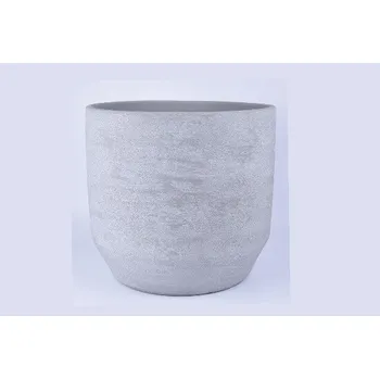 Obal na květináč keramický PORTO, pr.35x32cm, sv. šedá|LIGHT GREY|Ego Dekor
