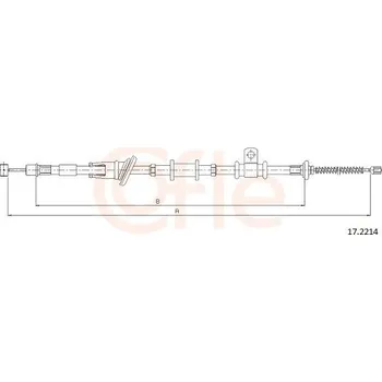 Brzdový systém Tažné lanko, parkovací brzda COFLE 17.2214