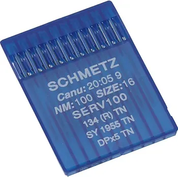 Strojové jehly pro průmyslové šicí stroje Schmetz 134 (R) TN 100s, zlatá jehla