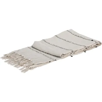 Přehoz na lůžko H&L Tkaný pléd/přehoz, 130x170cm, béžová