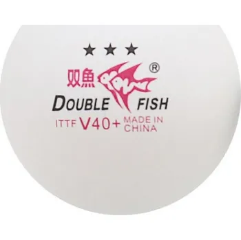 Pingpongový míček Míček Double Fish V40+ *** WTT (6 ks) bílá