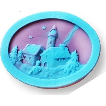 Silikonová forma - mýdlo Krajina IV - 75 x 55 x 25 mm