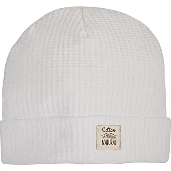 Kojenecká čepice Makoma Waffel čepička WHITE - 56