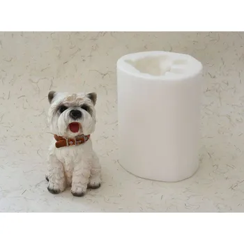 Silikonová forma - Bílý pes II - 70 x 80 x 130 mm