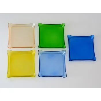 Svícen Skleněný svícen - KLASIK VELKÝ BAREVNÝ modrý matný