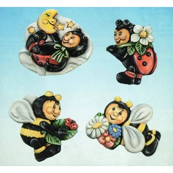 Forma na odlévání Forma na odlévání sádry, model. hmot - Včelky a berušky