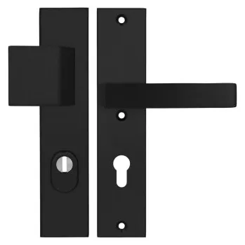 Dveřní kování PORTADOORS vchodová klika PORTA ROYAL sestava, černá