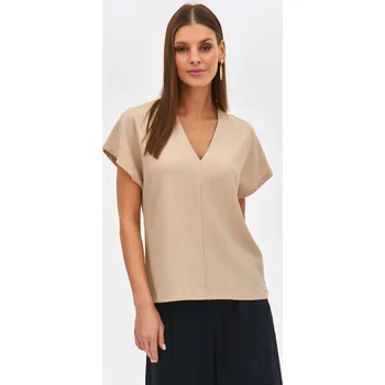 Top Secret dámská žebrovaná halenka béžová Velikost: 34