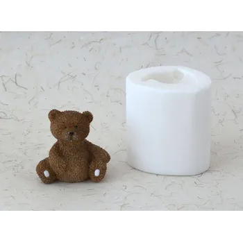 Silikonová forma - Chlupatý medvídek malý 55 x 40 x 53 mm