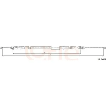 Brzdový systém Tažné lanko, parkovací brzda COFLE 11.6601