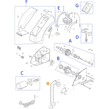 Pohon brány Nice PMCCN1.4630 odblokovací šňůra pro SOON, SPIN, SUMO