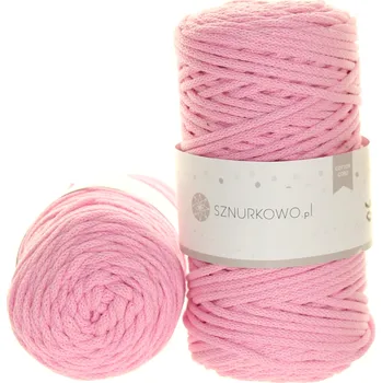 Příze Sznurkowo Bavlněná šňůra 3mm světle růžová