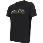 SENSOR MERINO ACTIVE PT MOUNTAINS pánské triko kr.rukáv černá Velikost: XL