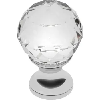 Nábytkové kování GTV Úchytka Crystal Palace A 20 mm (CHROME + CRYSTAL)