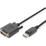 Digitus AK-340301-030-S adaptér k video kabelům 3 m DisplayPort DVI-D Černá