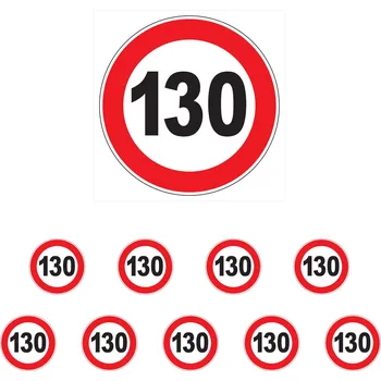 Walteco Značka rychlosti 130km, 150x150mm, samolepka Množství: 10 ks