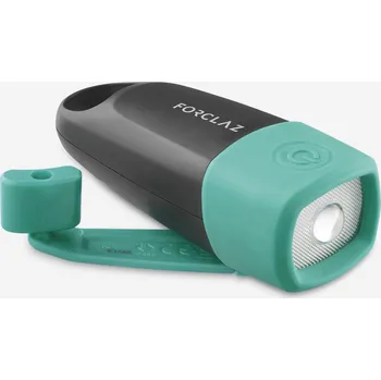 Svítilna FORCLAZ Svítilna dynamo 100 V2 15 lumenů ZELENÁ|ČERNÁ