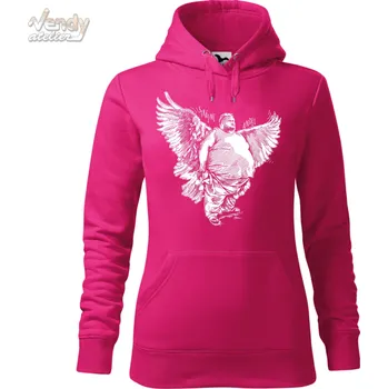 Pánská mikina Mikina - Strážný anděl Barva: Purpurová (40), Velikost: XS, Střih: Dámské