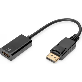 Video kabel Digitus AK-340415-002-S adaptér k video kabelům 0,2 m DisplayPort HDMI Typ A (standardní) Černá