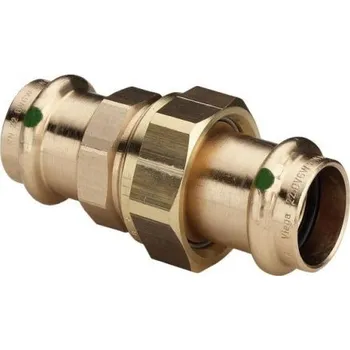 Stavebniny Viega SANPRESS 2260 šroubení 42mm, převlečné, lisovací, voda, červený bronz