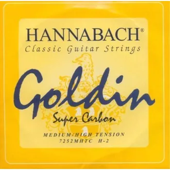 Příslušenství pro strunný nástroj Hannabach Struny pro klasickou kytaru série 725 Medium/High Tension GoldinH/B2 Goldin 7252MHTC 5937