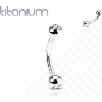 Piercing Piercing do obočí TITAN (1,2 x 12 x 4 mm)