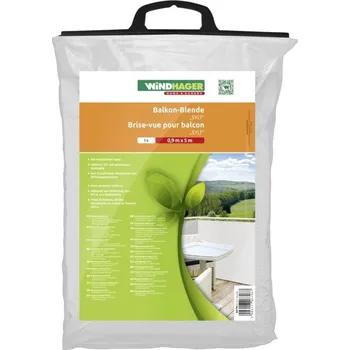 zahradní zástěna Windhager Balkónová zástěna Sylt, 0,9 × 5 m, bílá 06796