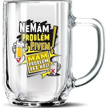 Sklenice Nekupto Dárkový půllitr - Nemám problém s pivem
