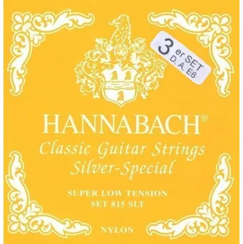 Struna pro kytaru a smyčcový nástroj Hannabach Struny pro klasickou kytaru série 815 Super Low Tension Silver special3-bas 8157SLT 5794