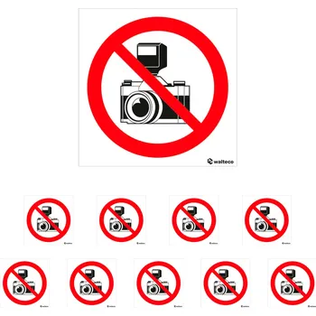 Značení Walteco Zákaz fotografování - symbol 90x90mm, samolepka Množství: 10 ks