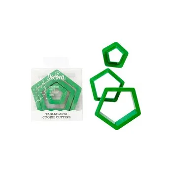 Vykrajovátko Vykrajovátka plastová - PĚTIÚHELNÍK / 3 kusy