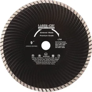 Řezný kotouč Diamantový kotouč celoobvodový 230 x 22,23 x 7mm LTW Laser-cut L00130