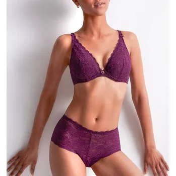 Souprava dámského spodního prádla Šortky AUBADE (HK70-04), Barva fialová, Velikost M