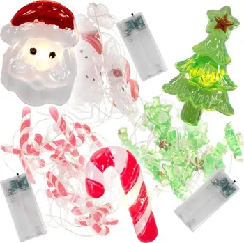 Vánoční světelná dekorace Vánoční světelná dekorace, 20 LED, teplá bílá, 3 ks