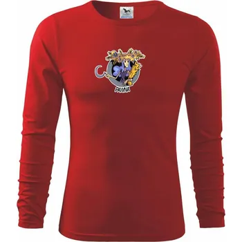 Pánské oblečení Znamení komiks panna - Triko s dlouhým rukávem FIT-T long sleeve - M ( Červená )
