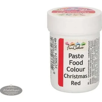 Potravinářské barvivo FunCakes Gelová jedlá barva červená Christmas Red - 30 g