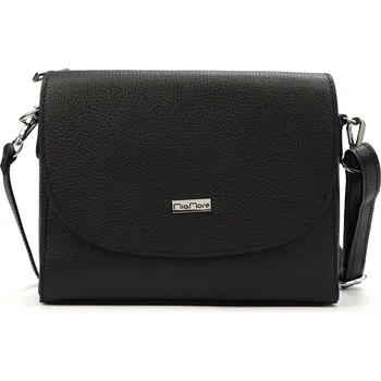 Kabelka Kožená crossbody kabelka MiaMore 01-067 černá