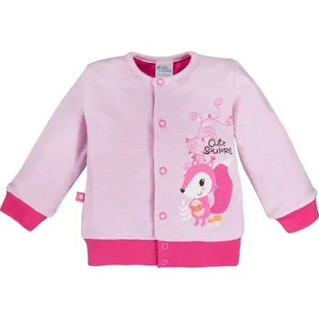 Kojenecké oblečení Eevi Dětská mikina FOREST růžová - 74