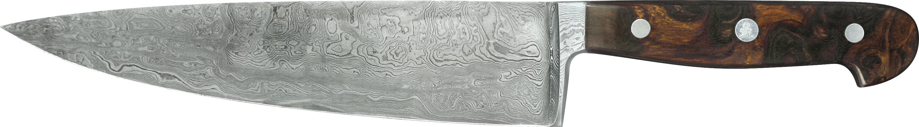 Güde Solingen Kuchařský nůž DAMASCUS 21 cm, hnědá, Güde