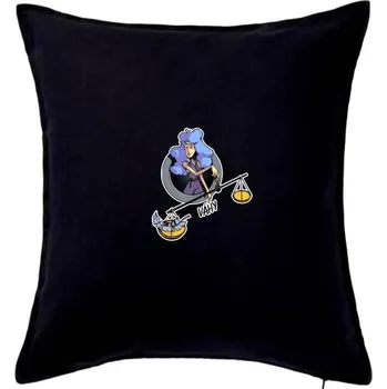 Polštář Znamení komiks váhy - Polštář 50x50 - 50x50 - Pouze potah ( Černá )