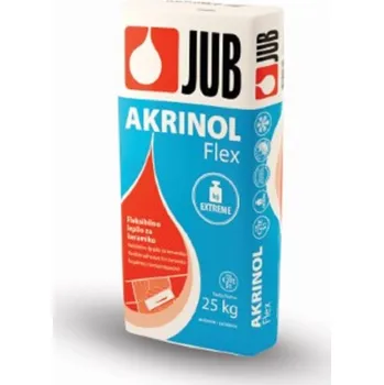 Průmyslové lepidlo JUB AKRINOL Flex flexibilní lepidlo na keramické obklady a dlažby 25 kg Šedá