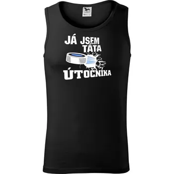 Pánské termoprádlo Já jsem táta útočníka / Já jsem máma útočníka (hokej) - Tílko pánské Core - M ( Černá )
