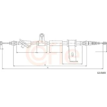 Auto-moto Tažné lanko, parkovací brzda COFLE 92.12.0103