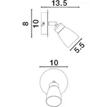 Nova Luce Bodové svítidlo CONO bílá hliník GU10 1x10W