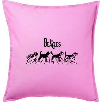 Polštář The Beagles - Polštář 50x50 - 50x50 - Pouze potah ( Růžová )