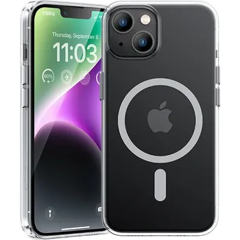 Pouzdro na mobilní telefon Zadní magnetický kryt Benks Crystal pro iPhone 15 Plus transparentní