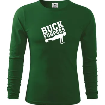 Pánské oblečení Buck furpees - Triko s dlouhým rukávem FIT-T long sleeve - M ( Lahvově zelená )