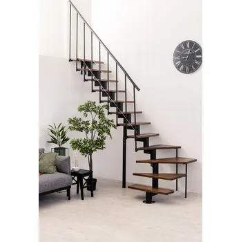 Schodiště Schodiště Minka Comfort Top Turn Buk 1/4 lomené modulové schodiště stavebnicového typu