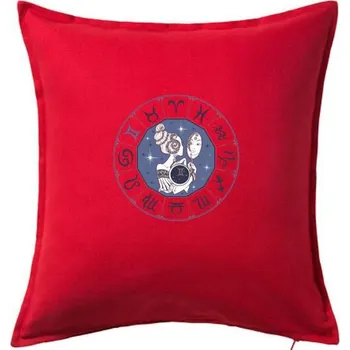 Polštář Souhvězdí blíženci barevné - Polštář 50x50 - 50x50 - Pouze potah ( Červená )